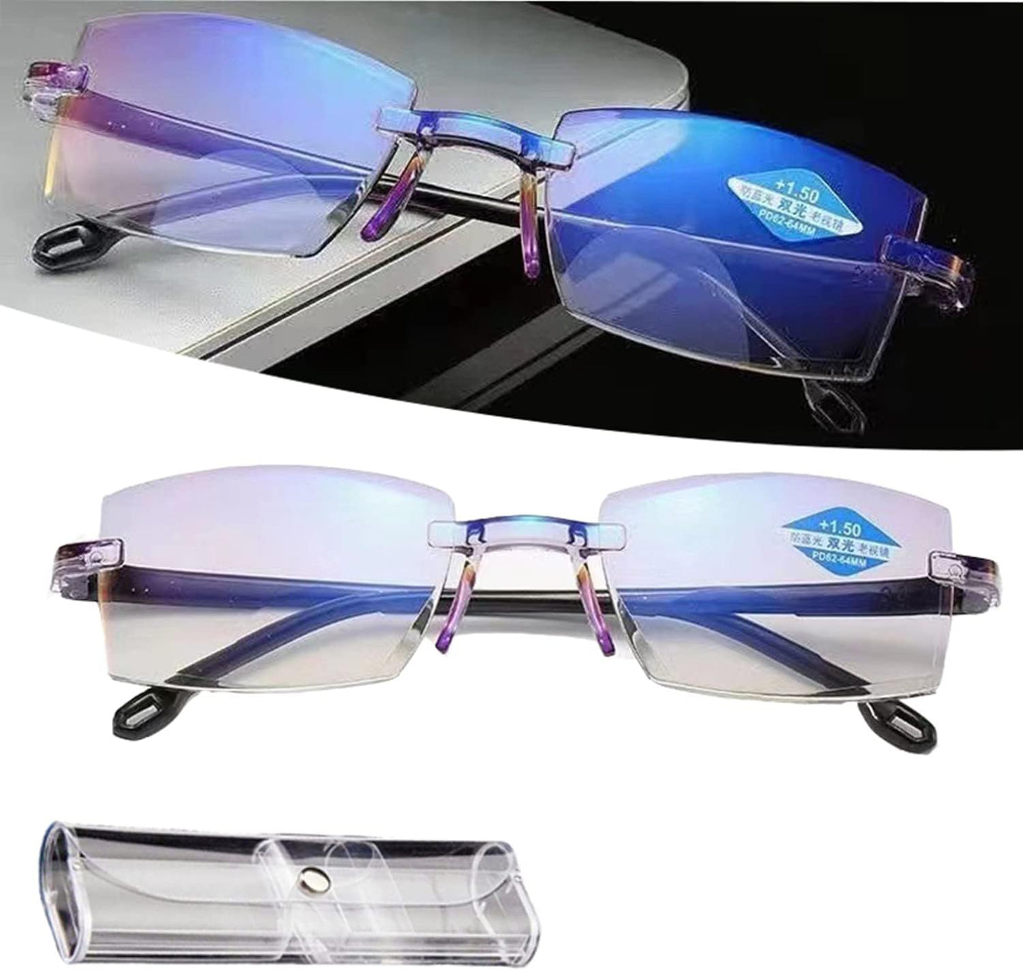 Lunettes de Lecture Multifocales Anti-Lumière Bleue – Vision de Près et de Loin